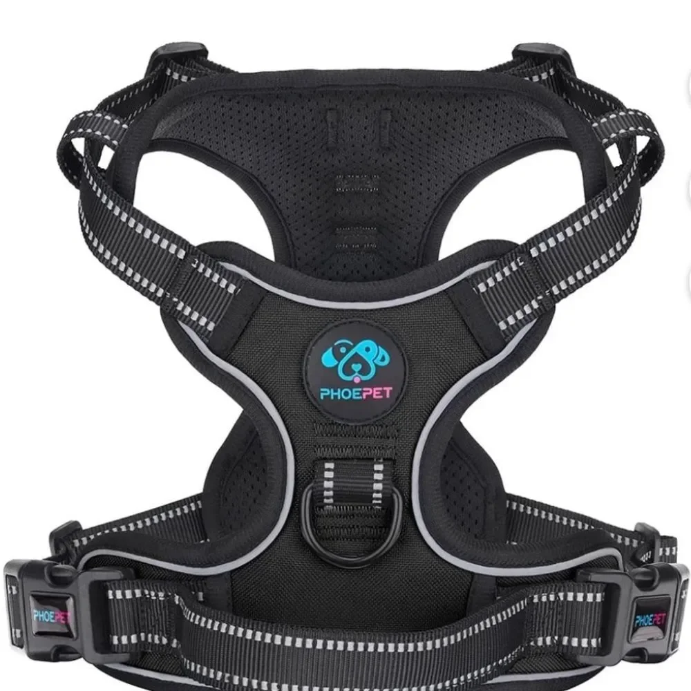 Phoepet Black Dog Harness L
